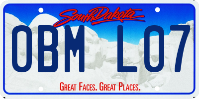 SD license plate 0BML07
