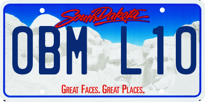 SD license plate 0BML10
