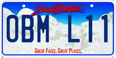SD license plate 0BML11