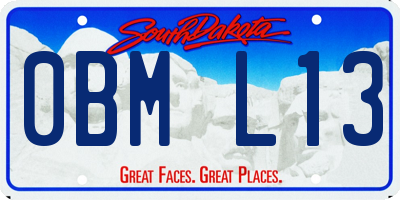 SD license plate 0BML13