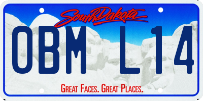 SD license plate 0BML14
