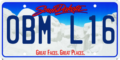 SD license plate 0BML16