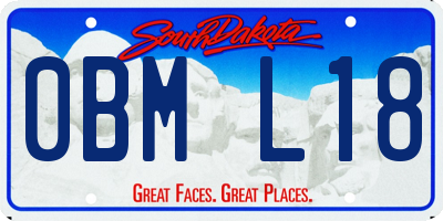 SD license plate 0BML18
