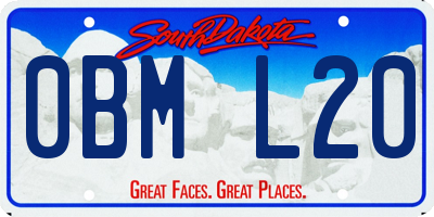 SD license plate 0BML20