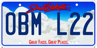 SD license plate 0BML22