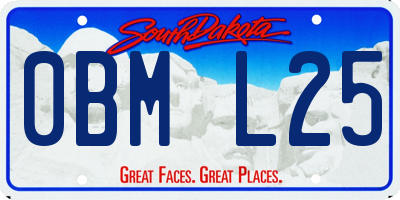 SD license plate 0BML25