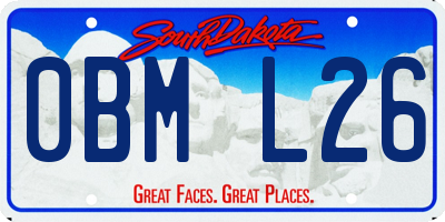 SD license plate 0BML26