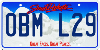 SD license plate 0BML29