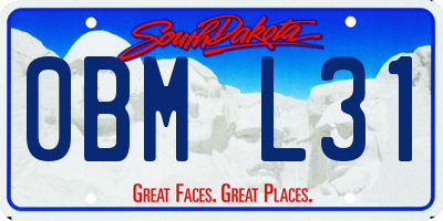 SD license plate 0BML31