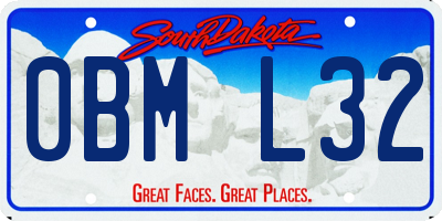 SD license plate 0BML32