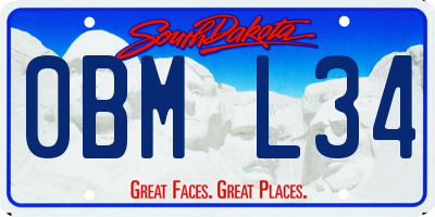 SD license plate 0BML34
