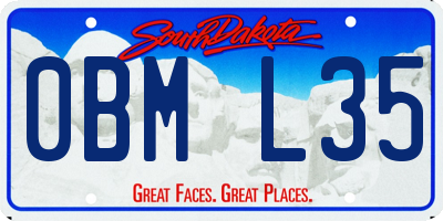 SD license plate 0BML35