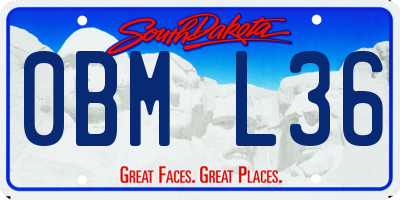 SD license plate 0BML36