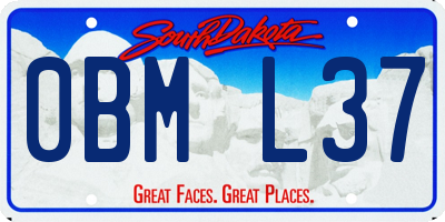 SD license plate 0BML37