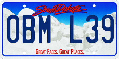 SD license plate 0BML39