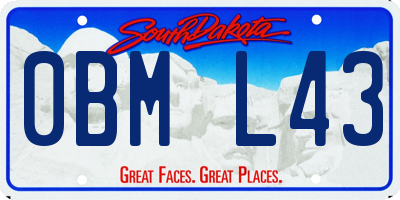 SD license plate 0BML43