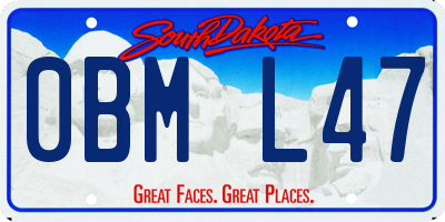 SD license plate 0BML47