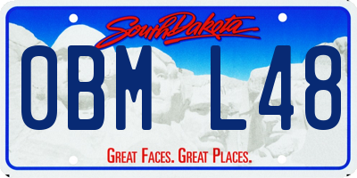 SD license plate 0BML48
