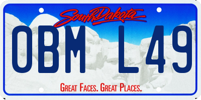 SD license plate 0BML49