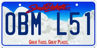 SD license plate 0BML51