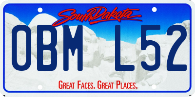SD license plate 0BML52