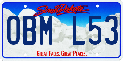 SD license plate 0BML53