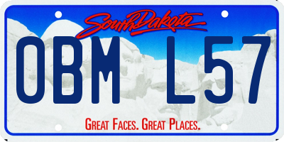 SD license plate 0BML57