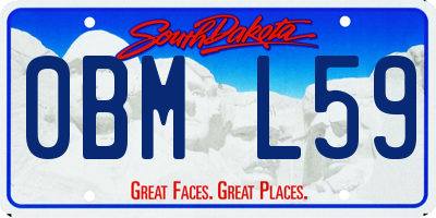 SD license plate 0BML59