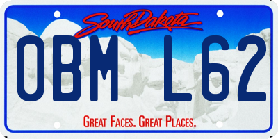 SD license plate 0BML62