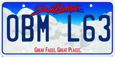 SD license plate 0BML63