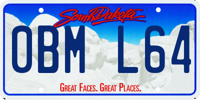 SD license plate 0BML64