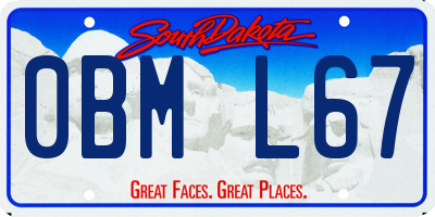 SD license plate 0BML67