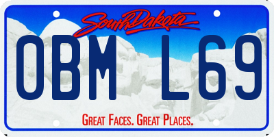 SD license plate 0BML69