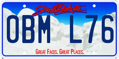 SD license plate 0BML76