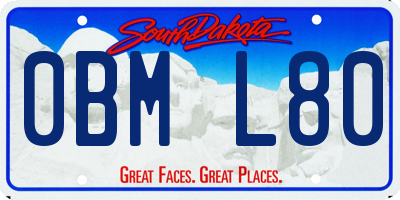 SD license plate 0BML80