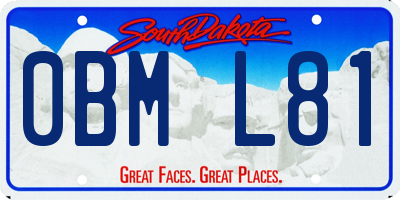 SD license plate 0BML81