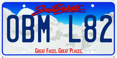 SD license plate 0BML82