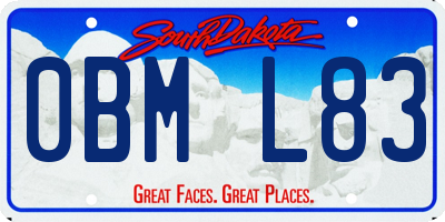 SD license plate 0BML83