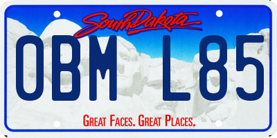 SD license plate 0BML85