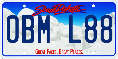 SD license plate 0BML88