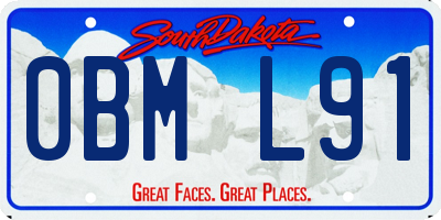 SD license plate 0BML91