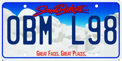 SD license plate 0BML98