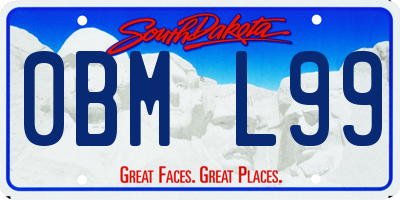 SD license plate 0BML99