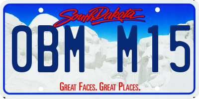 SD license plate 0BMM15