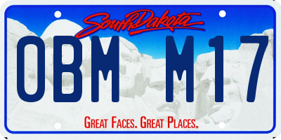 SD license plate 0BMM17