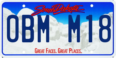 SD license plate 0BMM18
