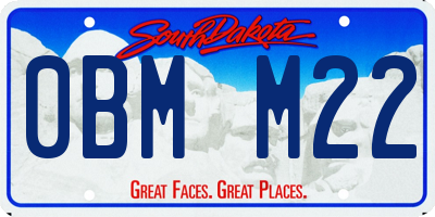 SD license plate 0BMM22