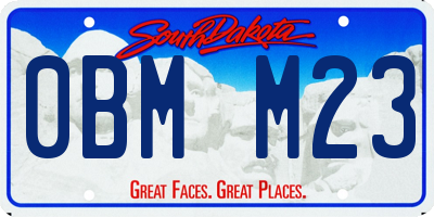 SD license plate 0BMM23
