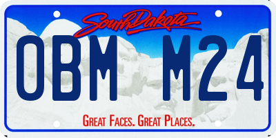 SD license plate 0BMM24
