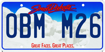 SD license plate 0BMM26